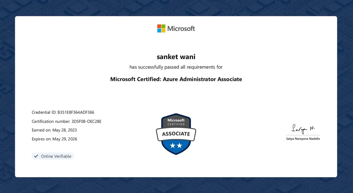 Microsoft Certified: Azure Administrator Associate