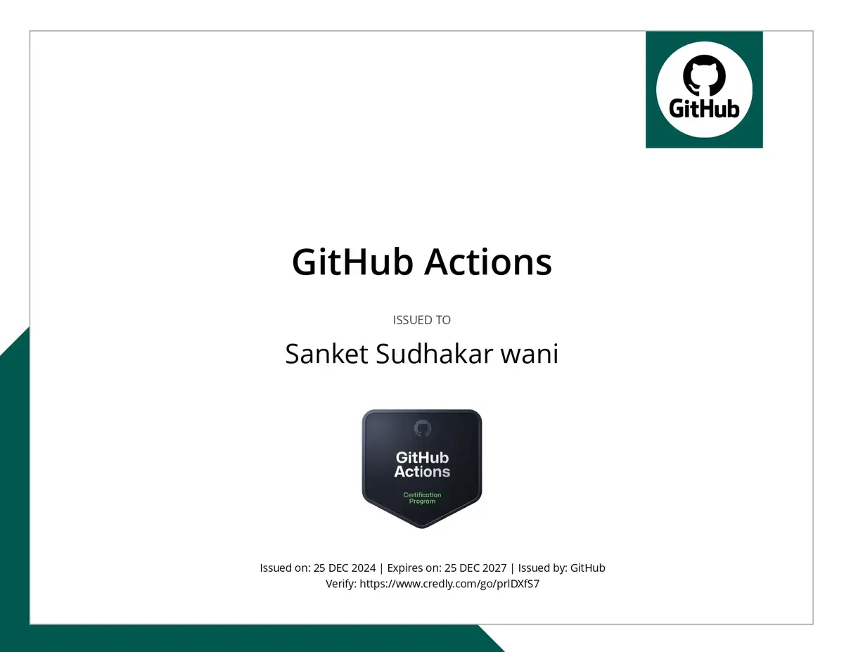 GitHub Actions Certification